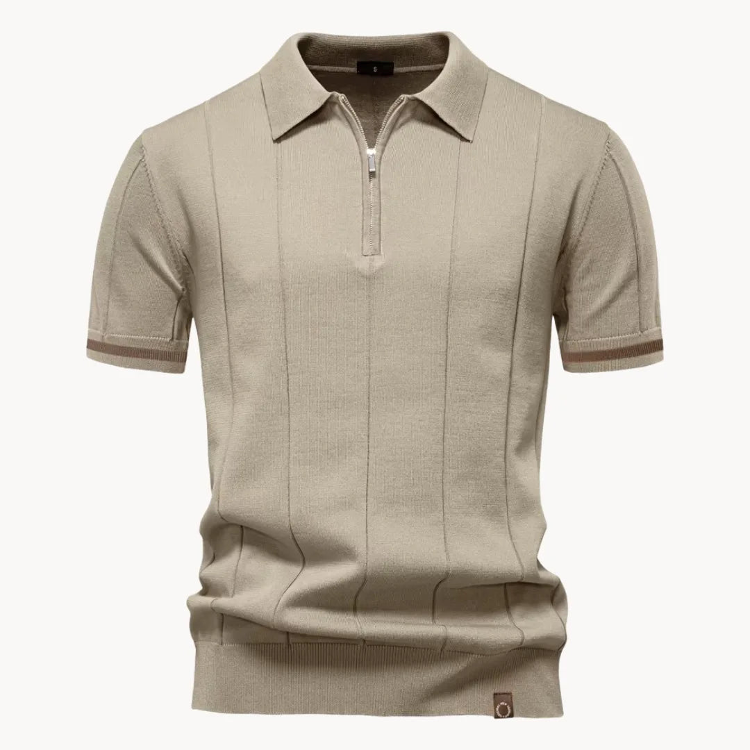 Polo Homme Zippé Col Classique