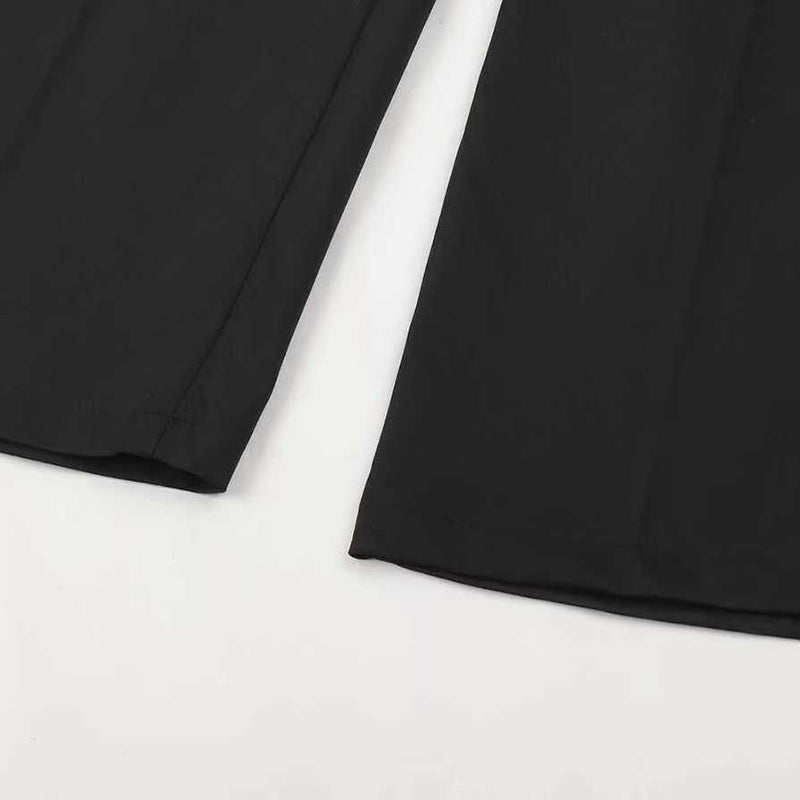 Pantalon Femme Taille Haute Coupe Droite