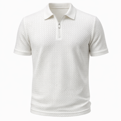 Polo Zippé Homme Maille Texturée