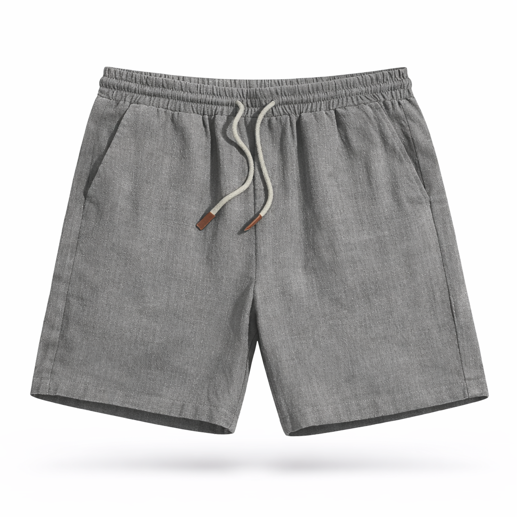 Short Homme en Lin Taille Élastique
