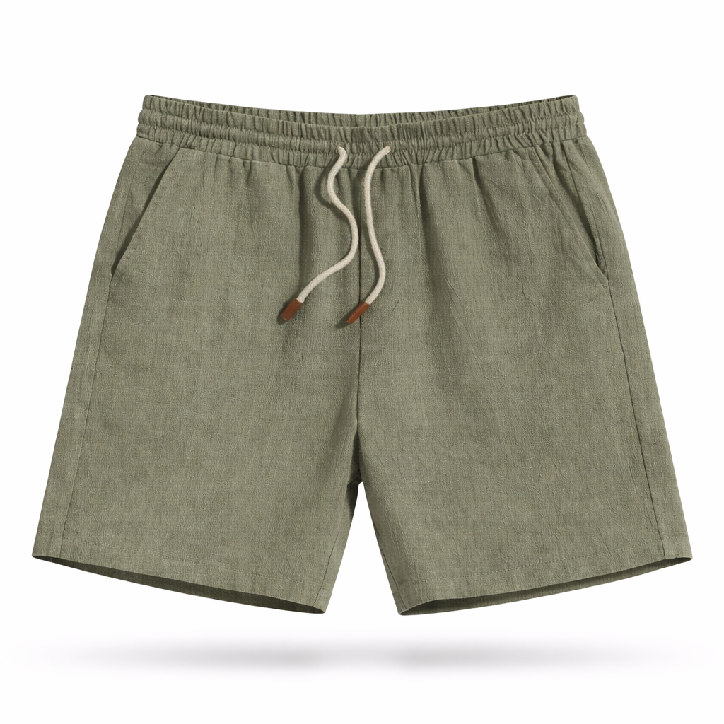 Short Homme en Lin Taille Élastique