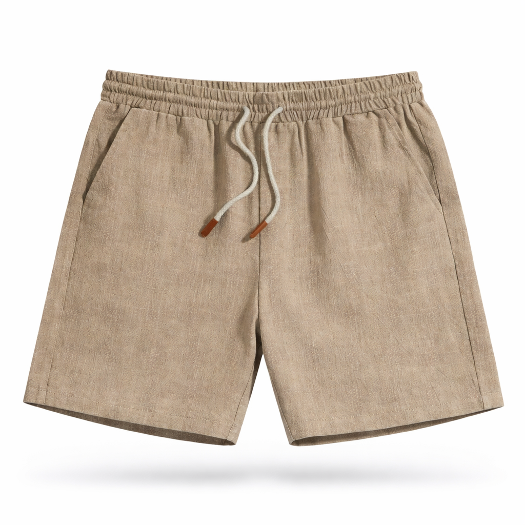 Short Homme en Lin Taille Élastique