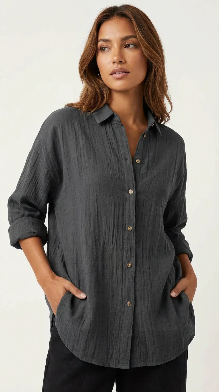 Blouse Femme Légère Boutonnée