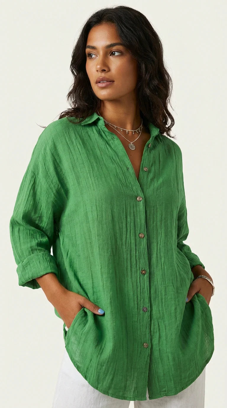 Blouse Femme Légère Boutonnée