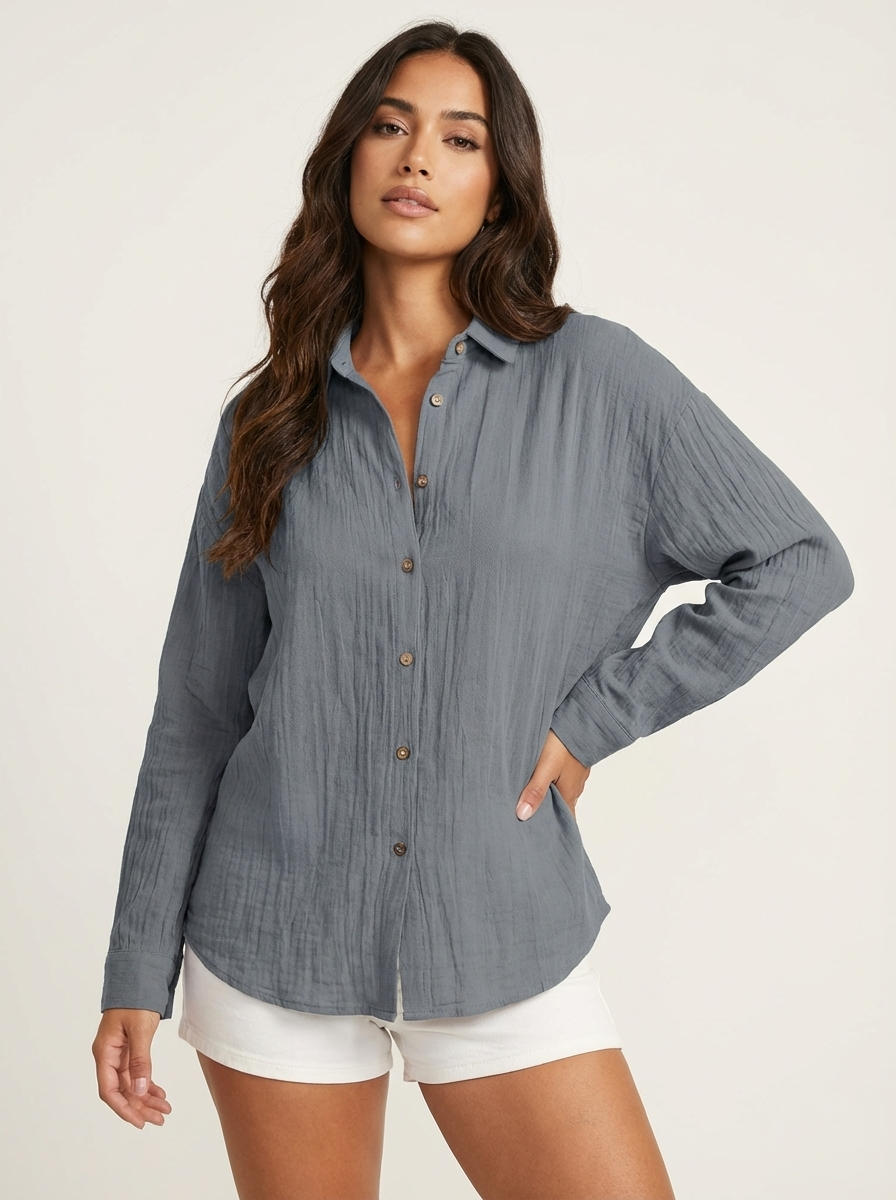 Blouse Femme Légère Boutonnée