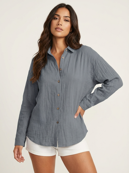 Blouse Femme Légère Boutonnée