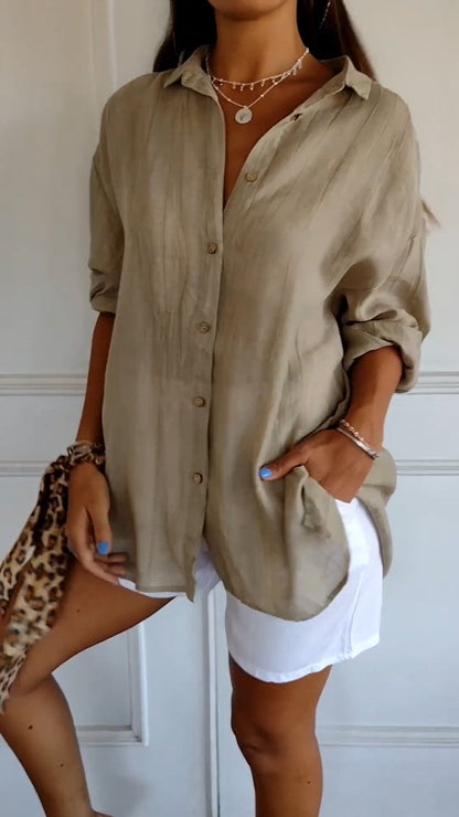 Blouse Femme Légère Boutonnée