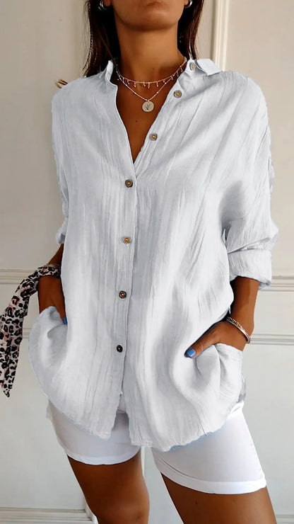 Blouse Femme Légère Boutonnée