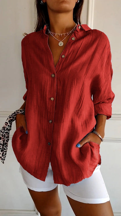 Blouse Femme Légère Boutonnée