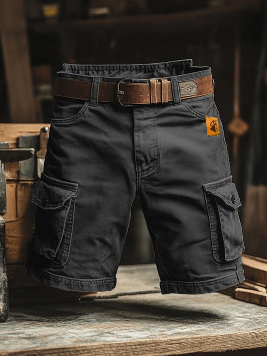 Short Cargo Homme Vintage avec Ceinture