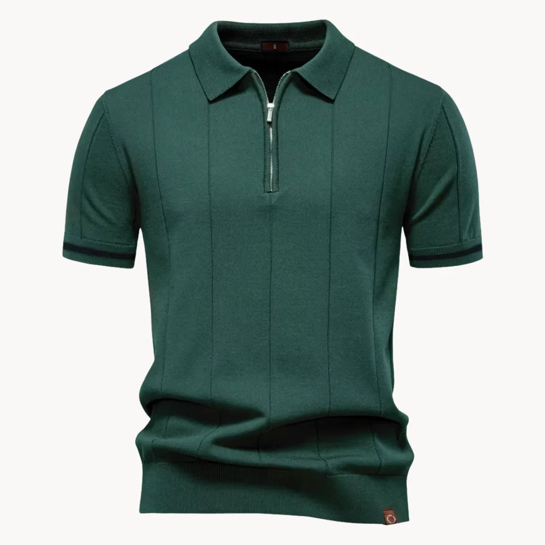 Polo Homme Zippé Col Classique