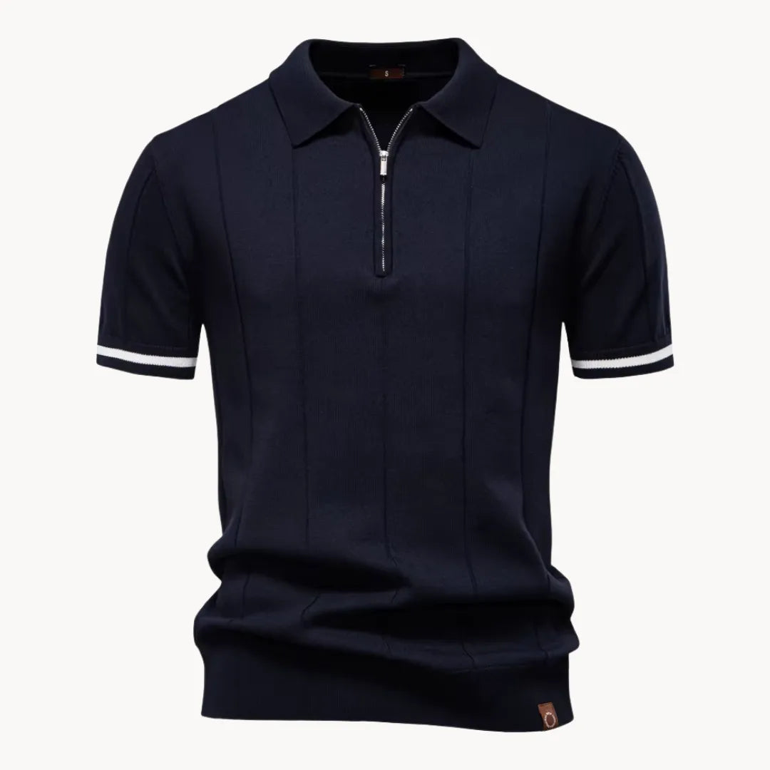 Polo Homme Zippé Col Classique