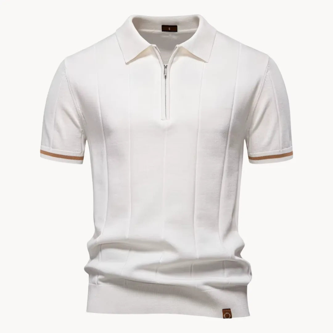 Polo Homme Zippé Col Classique