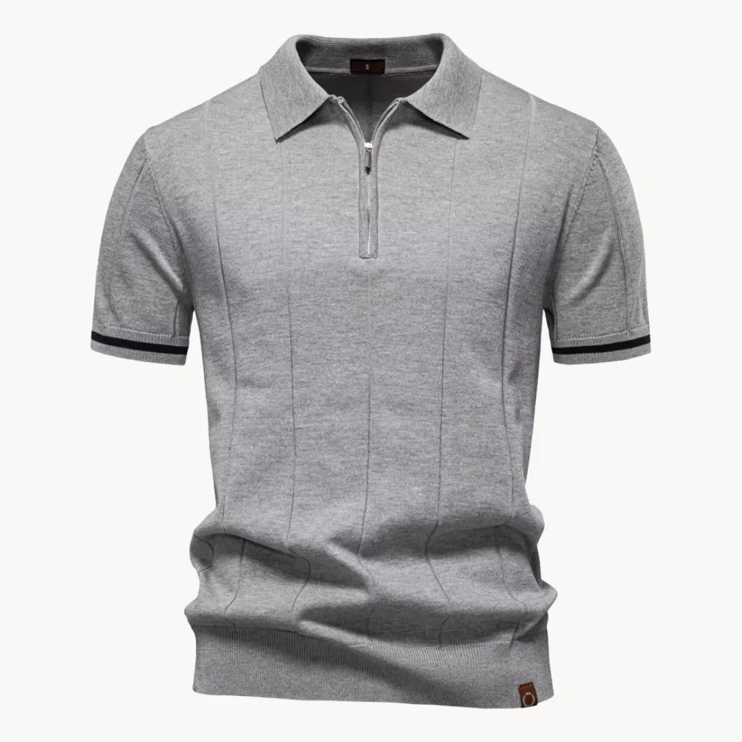 Polo Homme Zippé Col Classique