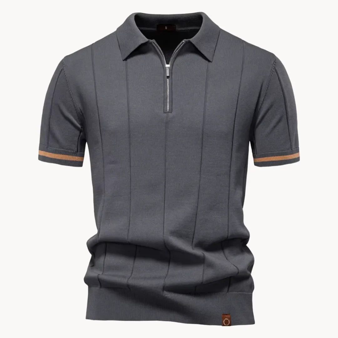 Polo Homme Zippé Col Classique