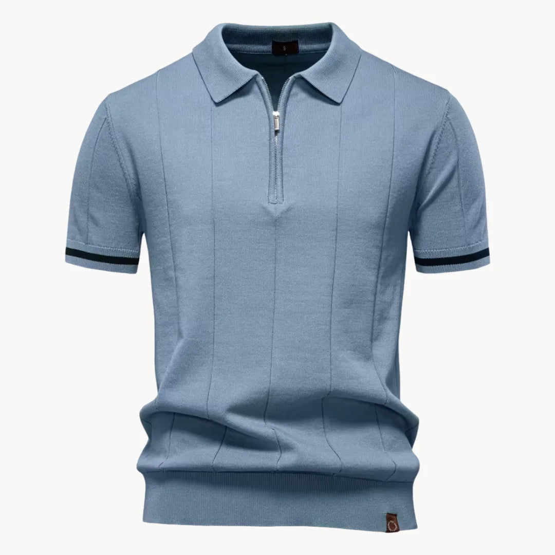 Polo Homme Zippé Col Classique