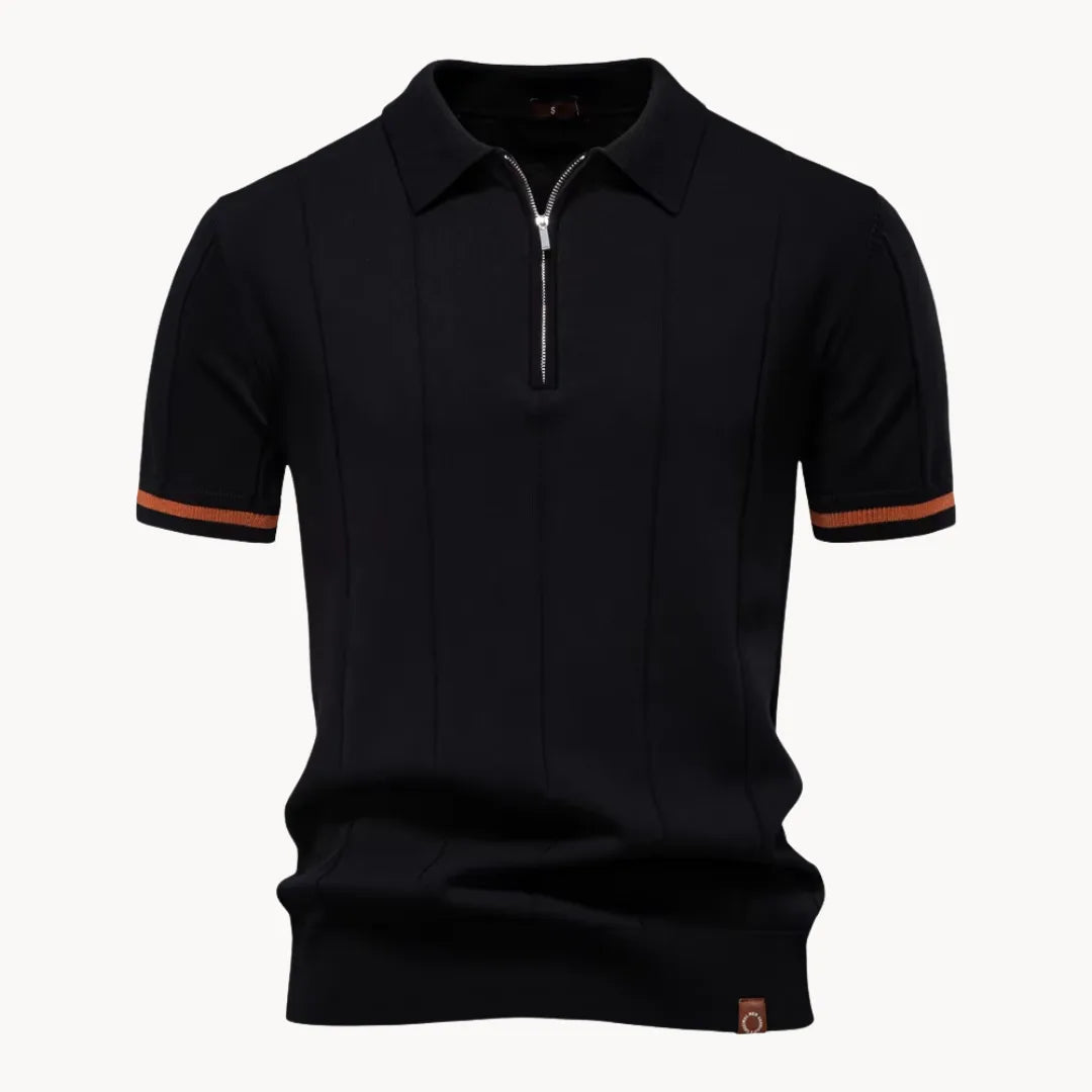 Polo Homme Zippé Col Classique