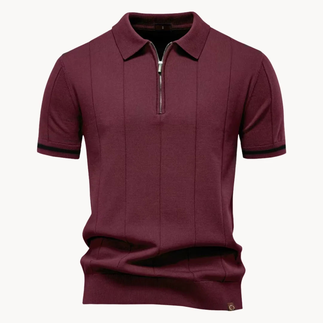 Polo Homme Zippé Col Classique