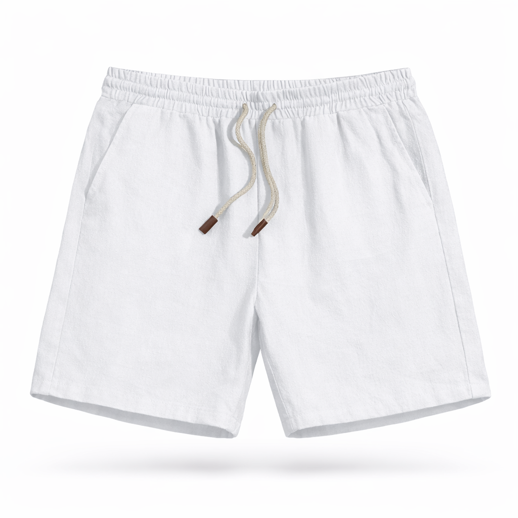 Short Homme en Lin Taille Élastique