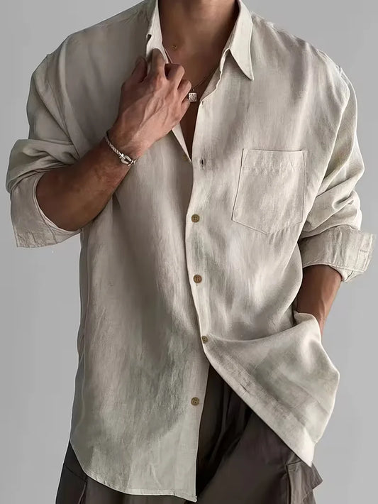 Chemise Homme Casual Col V