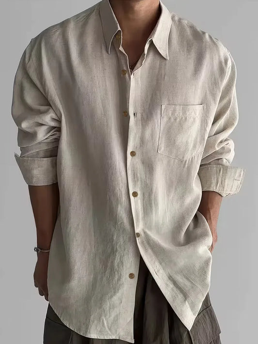 Chemise Homme Casual Col V