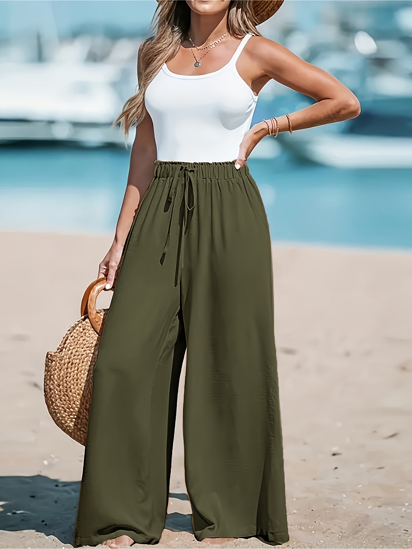 Pantalon Large Femme Élégant